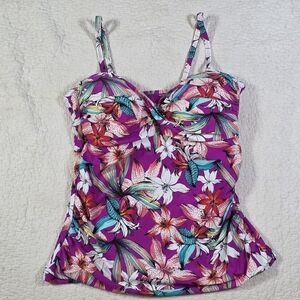 Apt. 9 Pink Floral Tankini Swim Top